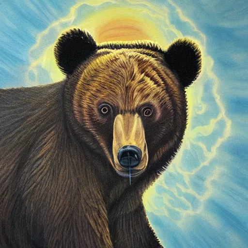 Prompt: Bear'thulu painting