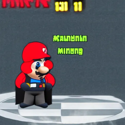 Image similar to darth Vader as character in Mario kart