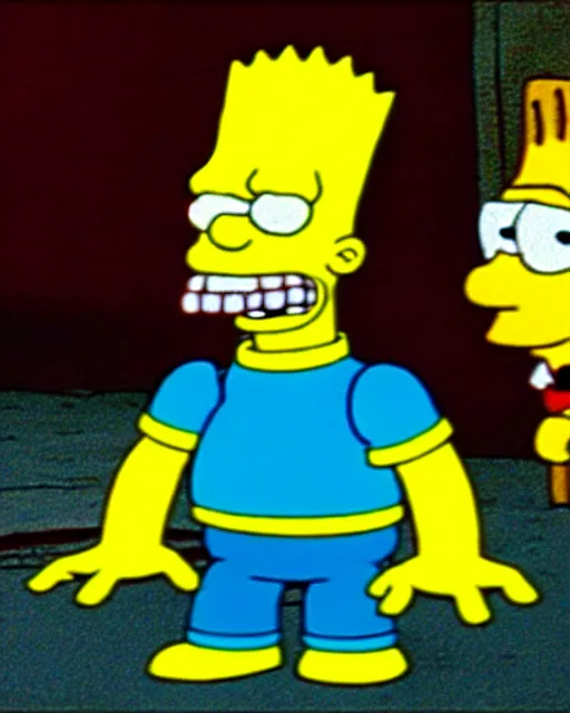 Prompt: film still of bart simpson in the movie the lord of the rings