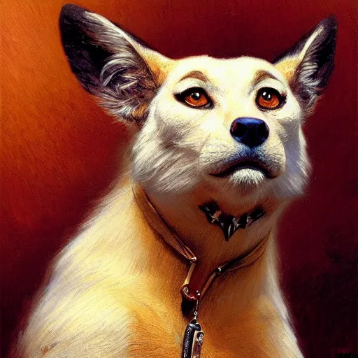 Image similar to a portrait of an animal wearing t shirt. highly detailed painting by gaston bussiere, craig mullins, j. c. leyendecker, furry