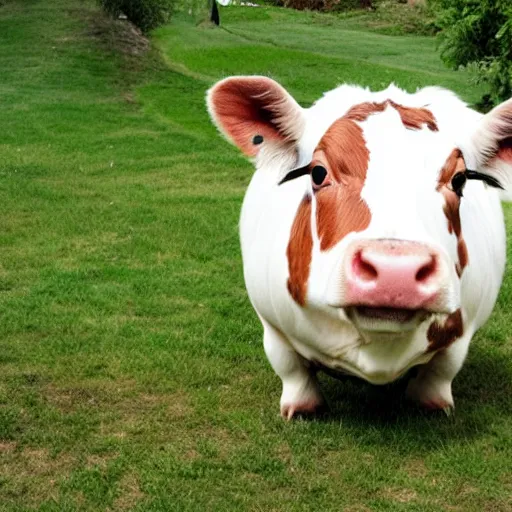 Prompt: photo of a spherical cow