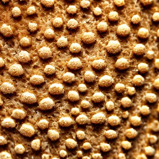 Image similar to a macrophoto of a bread crumb, photography,