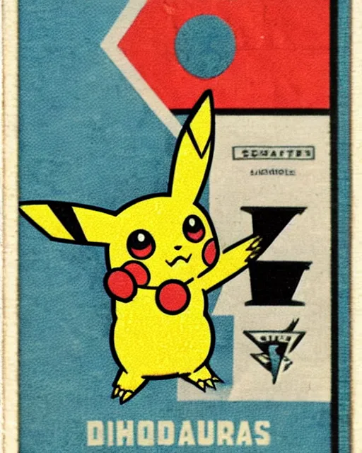 Image similar to a pokemon card from the 1 9 4 0 s