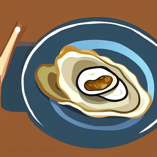 Prompt: oyster with a couch inside instead of a pearl, cartoon, bitmap