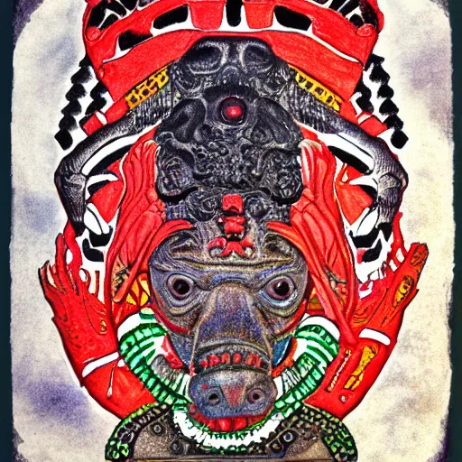 Image similar to portrait of xolotl