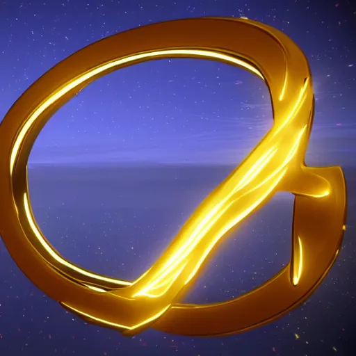 Prompt: glowing golden infinity symbol unreal engine