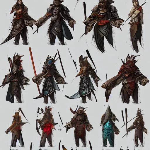 Prompt: full concept character concept art design, center framed and center focused, dungeons and dragons character art highly detailed, artstation, feudal squirrel samurai