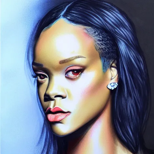 a portrait of rihanna, benedick bana style, pastel | Stable Diffusion ...