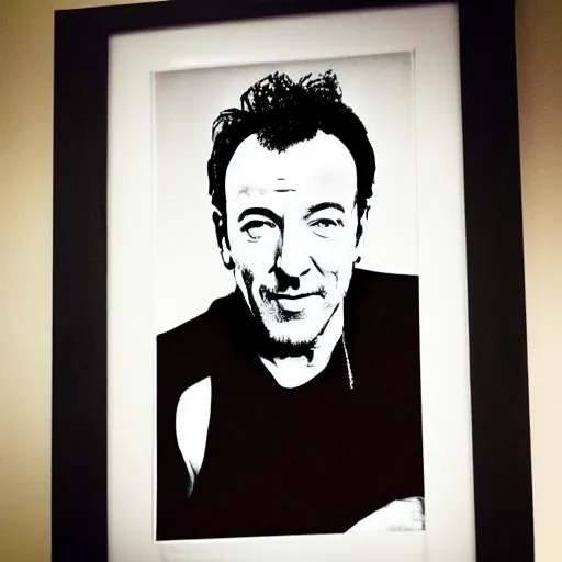 Prompt: Bruce Springsteen portrait made of fruits
