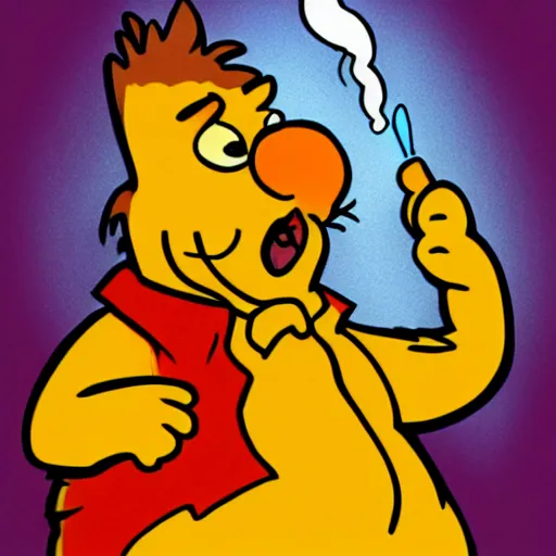 Image similar to Garfield smoking a fat doink