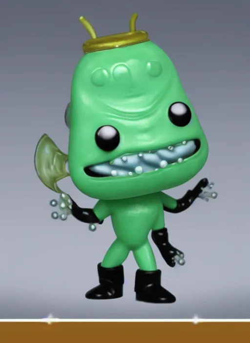 Prompt: funko pop figure of bubblebass from spongebob