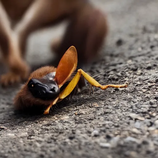 Prompt: a hybrid between a dog and ant, photography, award - winning, national geographic channel, discovery channel, 8 k