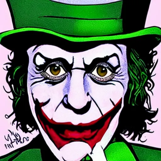 Prompt: the Joker as Willy Wonka