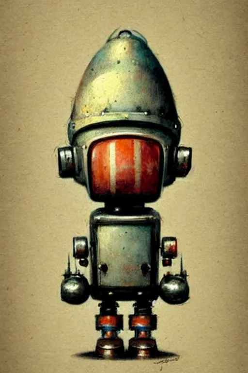 Image similar to (((((1950s retro robot knome. muted colors.))))) by Jean-Baptiste Monge !!!!!!!!!!!!!!!!!!!!!!!!!!!!!!