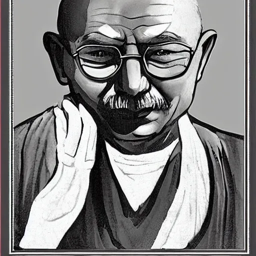 Image similar to ghandi as batman