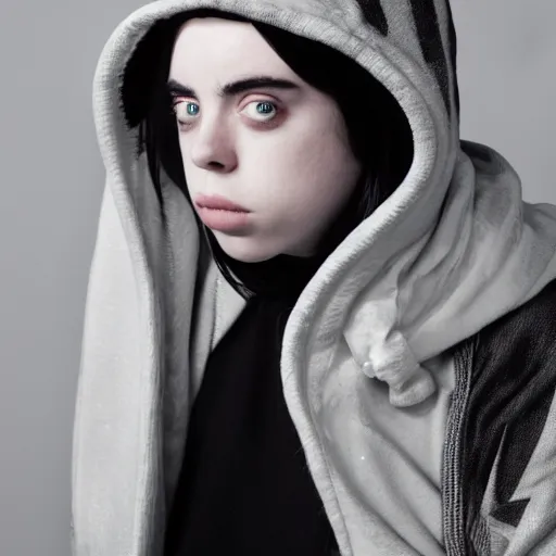 Prompt: Billie Eilish's Face, XF IQ4, 50mm, F1.4, studio lighting, professional, 8K, Look at all that detail!, Dolby Vision, UHD