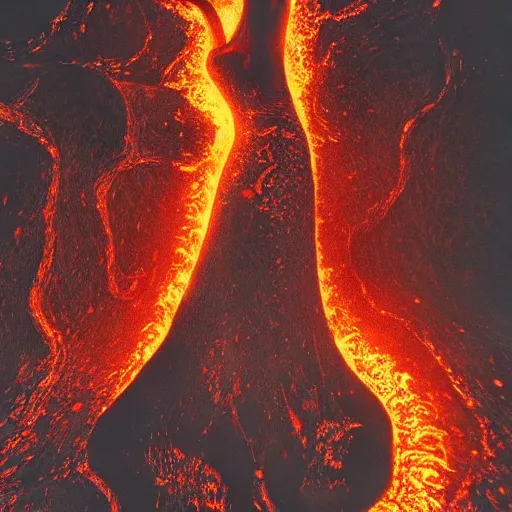 Image similar to realistic steams of lava, oozing out of a dark female figure in artistic poses, nature photography, mesmerizing, intricate, incredible, dynamic, ornate, taken by Annie Leibovitz, DMT realm, fear of unknown, highly detailed, 8k, trending on pinterest,