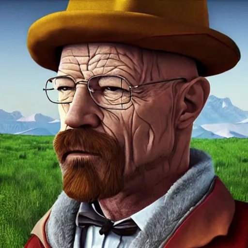 Prompt: giuseppe arcimboldo walter white, unreal engine