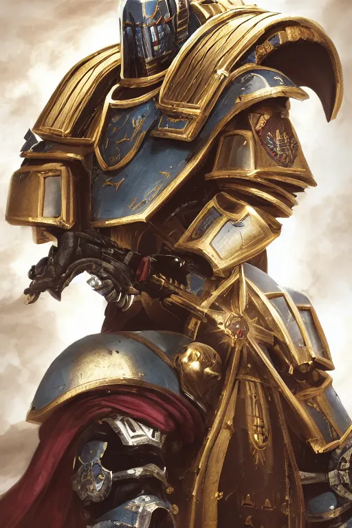 Image similar to queen portrait heros warhammer 4 0 k horus heresy fanart - the primarchs emperor by johannes helgeson animated with vfx concept artist & illustrator global illumination ray tracing hdr fanart arstation zbrush central hardmesh 8 k octane renderer comics stylized