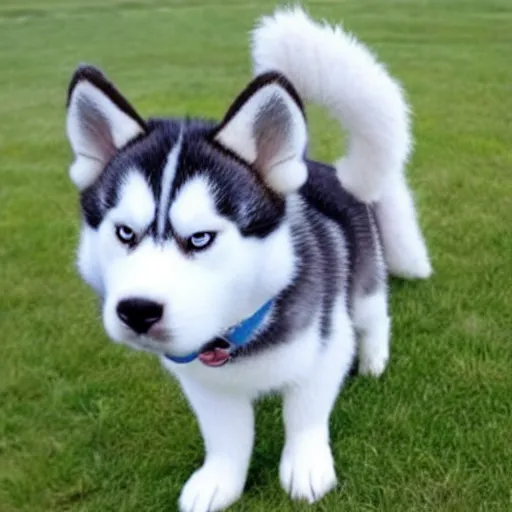 Prompt: a husky rabbit mix