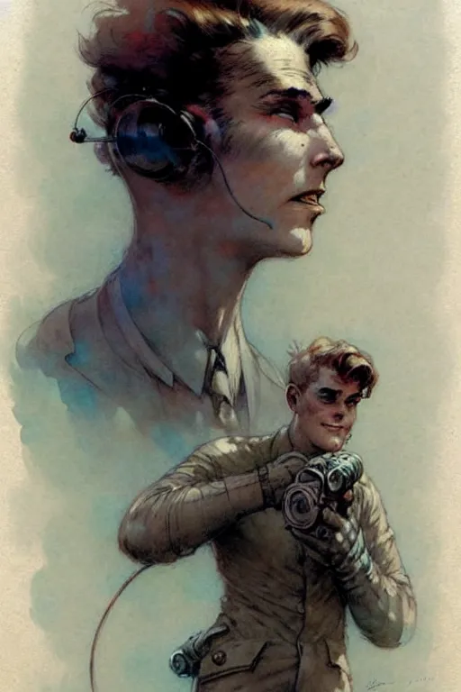 Image similar to ( ( ( ( ( 1 9 5 0 s retro science fiction boy. muted colors. ) ) ) ) ) by jean - baptiste monge!!!!!!!!!!!!!!!!!!!!!!!!!!!!!!