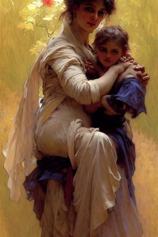 Prompt: mummy, painting by daniel gerhartz, alphonse mucha, bouguereau, detailed art, artstation