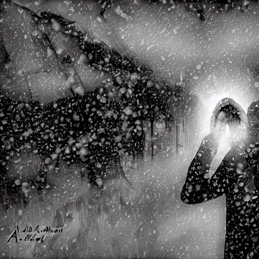 Prompt: i blind from the light when notorious blizzard is raging by ajami kojima