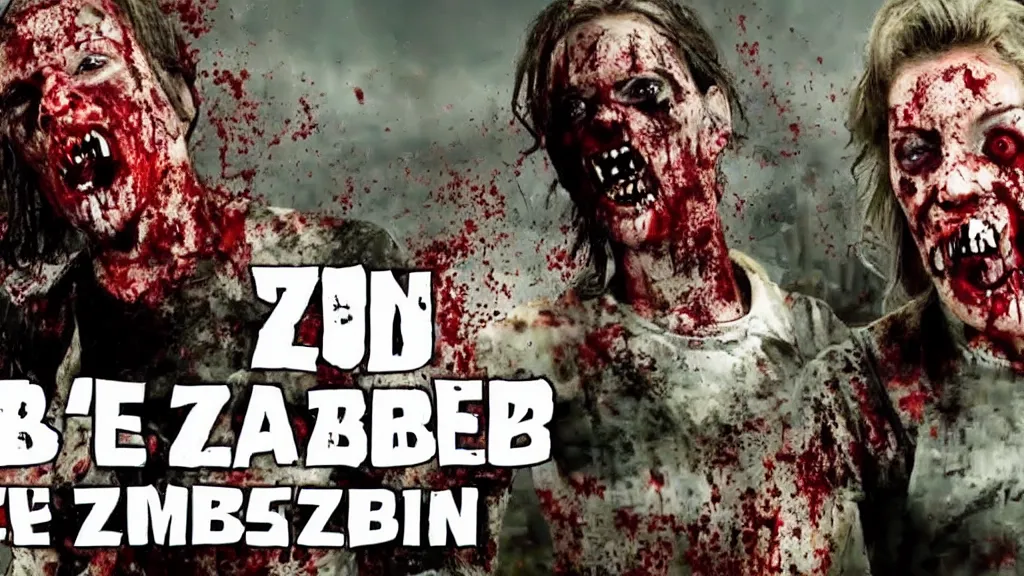 Prompt: a scary youtube thumbnail for a video about zombies