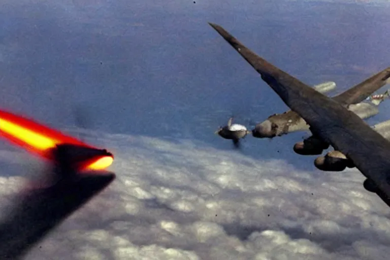 Image similar to gigachad!!!!!!!! getting nuked by a plane, ac 1 3 0 footage, government released footage