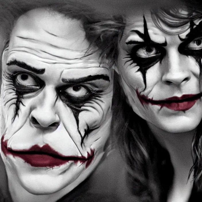 Prompt: emma watson as jack nicholson the joker, 8 k, movie still