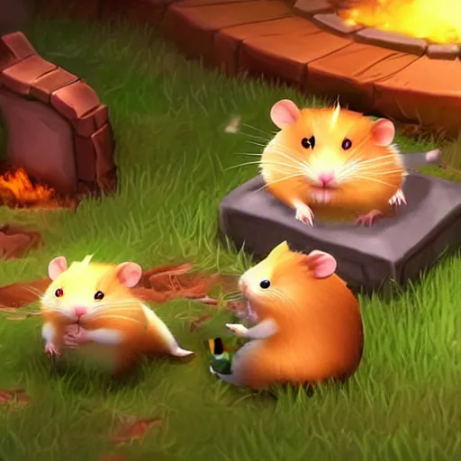 Image similar to a hamster playing dota 2