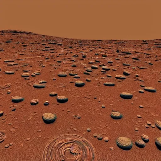 Prompt: Spacecraft made of wool on Mars. Mars is also made of wool