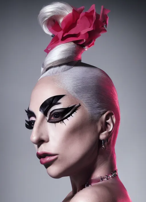 Image similar to lady gaga by nick knight, born this way, born this way album, red weapon 8 k s 3 5, cooke anamorphic / i lenses, highly detailed, cinematic lighting