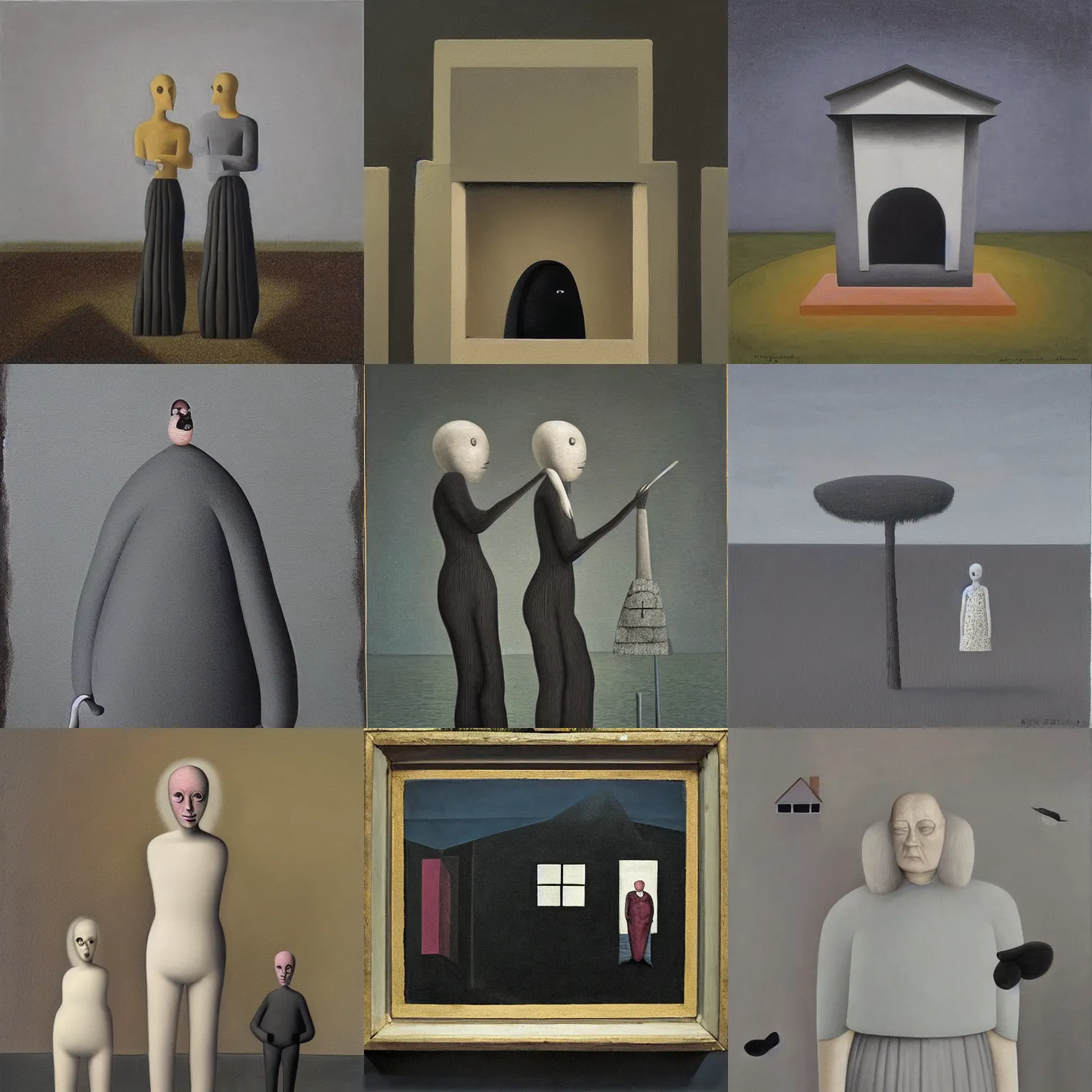 Prompt: an artwork by gertrude abercrombie