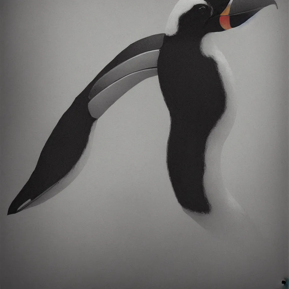 Image similar to portrait of a toucan, digital painting, digital art, beautiful, cinematic, 4 k, ultra hd, art by ben templesmith, dynamic lighting