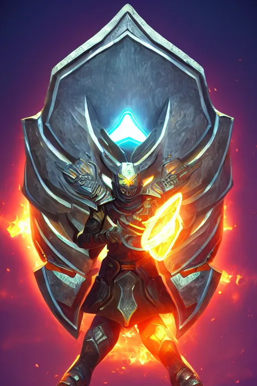 Image similar to shield fantasy epic legends game icon stylized digital illustration radiating a glowing aura global illumination ray tracing hdr fanart arstation by ian pesty and katarzyna da „ bek - chmiel