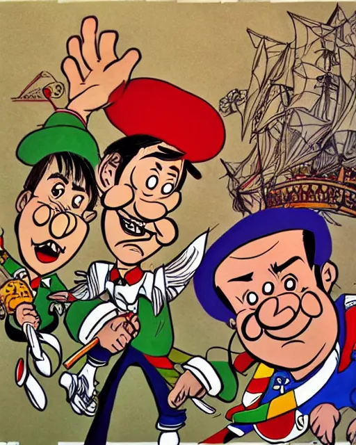 Image similar to artwork by uderzo