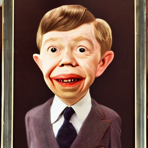 Image similar to portrait of alfred e neuman