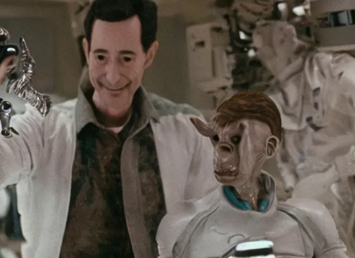 Image similar to ridley scott's alien starring pee wee herman vfx film