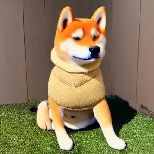 Prompt: a shiba inu dog wearing a beret and black turtleneck