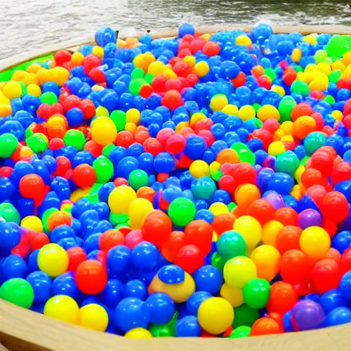 Image similar to the ocean but it's a plastic ball pit