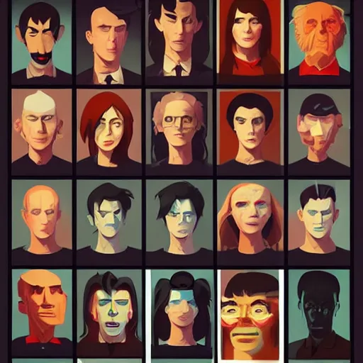 Image similar to face icon stylized minimalist steven king, loftis, cory behance hd by jesper ejsing, by rhads, makoto shinkai and lois van baarle, ilya kuvshinov, rossdraws global illumination