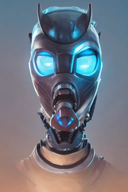 Image similar to epic mask helmet robot ninja portrait stylized as fornite style game design fanart by concept artist gervasio canda, behance hd by jesper ejsing, by rhads, makoto shinkai and lois van baarle, ilya kuvshinov, rossdraws global illumination radiating a glowing aura global illumination ray tracing hdr render in unreal engine 5