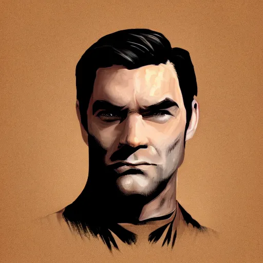 Prompt: a portrait digital painting of antony starr as batman