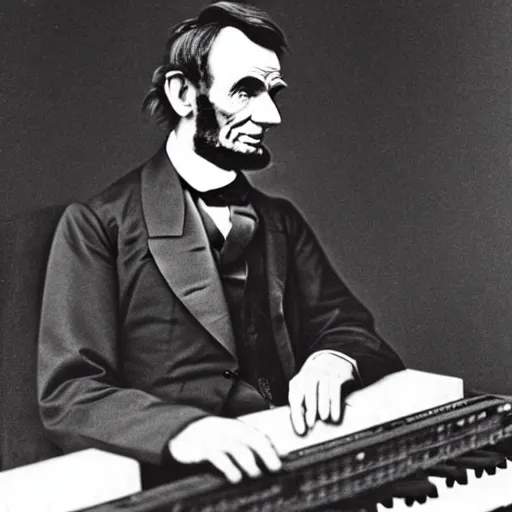 abraham lincoln as electronic music producer, wearing | Stable ...