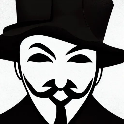 Image similar to a guy fawkes mask in the style of windows 3. 1 1