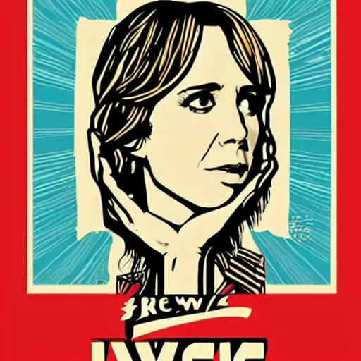 Image similar to kristen wiig poster by shepard fairey