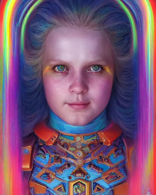 Image similar to rainbow brite portrait | highly detailed | very intricate | symmetrical | whimsical and magical | soft cinematic lighting | award - winning | closeup portrait | doll | painted by donato giancola and mandy jurgens and ross tran | pastel color palette | featured on artstation