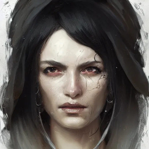 Image similar to headshot immortal blac female wizard ; black brown skin ; white hair ; wise, realistic shaded lighting poster by craig mallismo, artgerm, jeremy lipkin and michael garmash, unreal engine, radiant light, detailed and intricate environment, digital art, art station trends