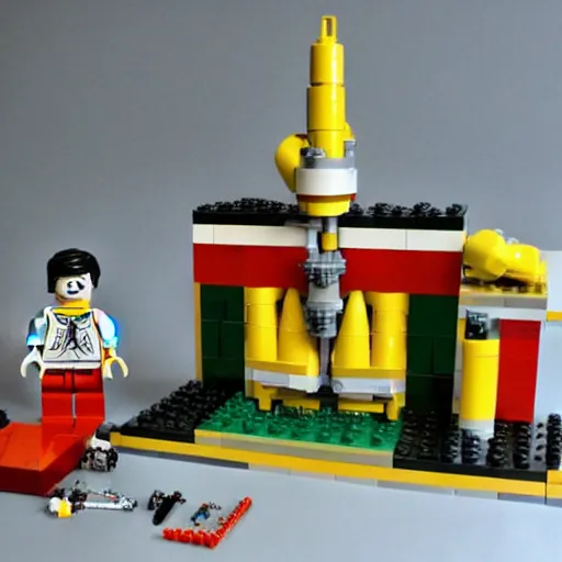 Prompt: lego instructions for building an atomic bomb.